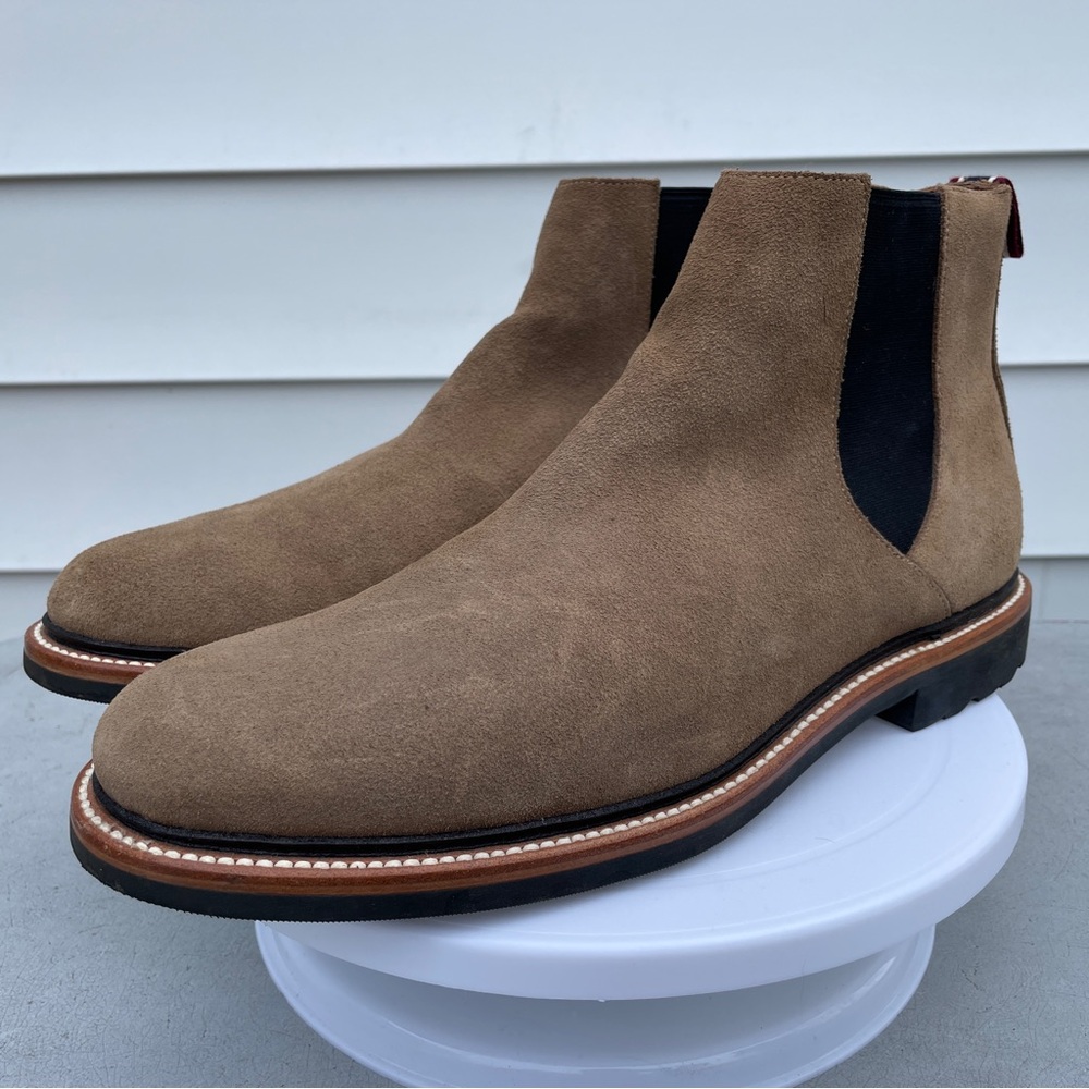 J Crew Chelsea Boot Oar Stripe Italian Suede‎ Leather J9019 Size: 11